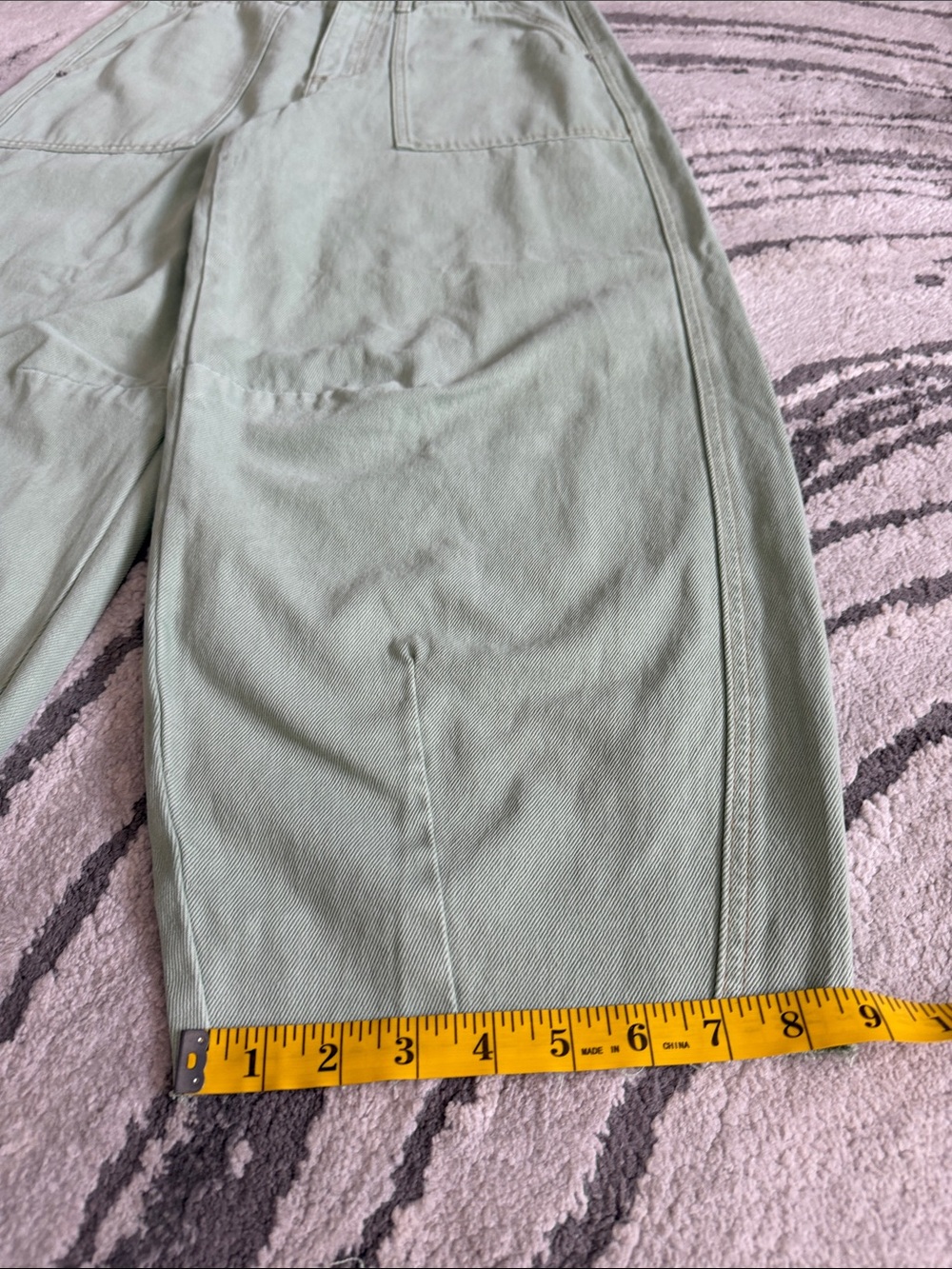 Blank NYC Barrel Leg High Rise Jeans in Pistachio Tone - Picture 11 of 13